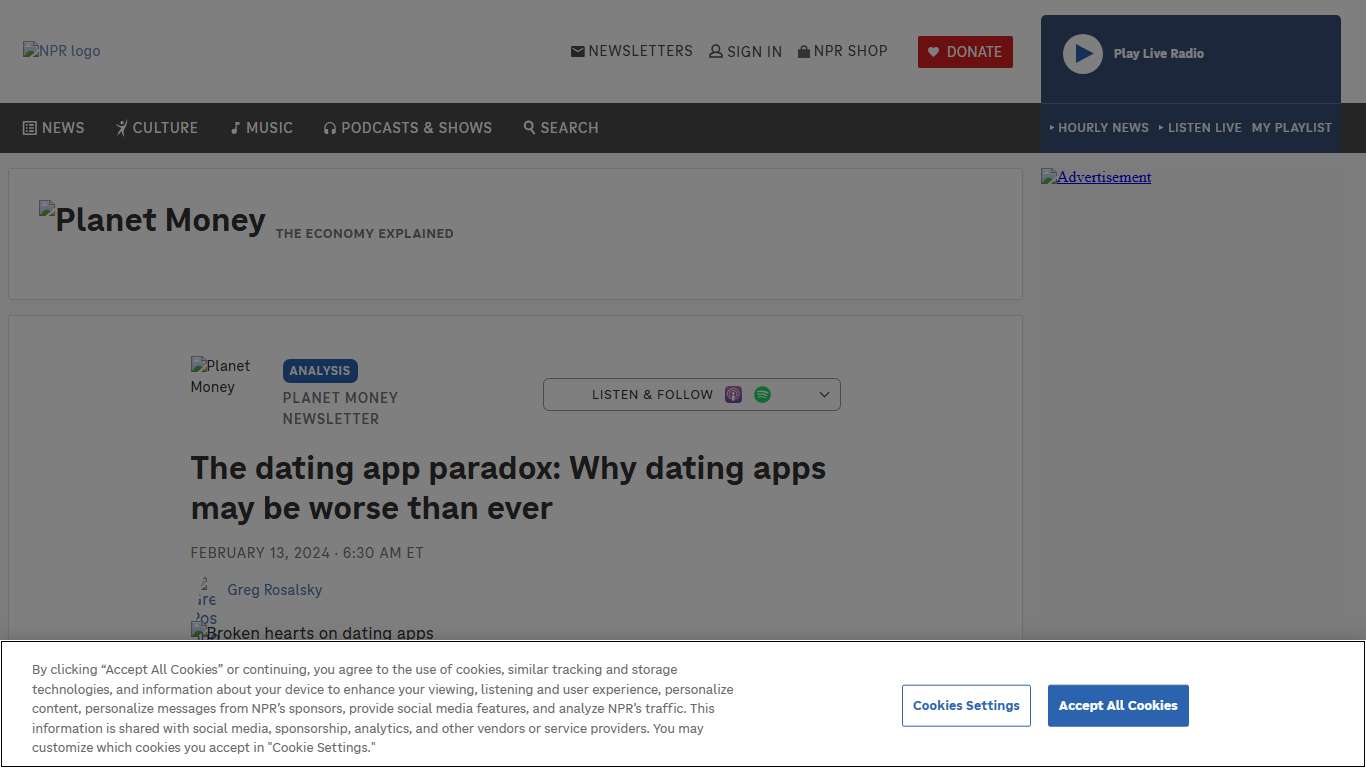 The dating app paradox: Why dating apps may be worse than ever : Planet Money : NPR
